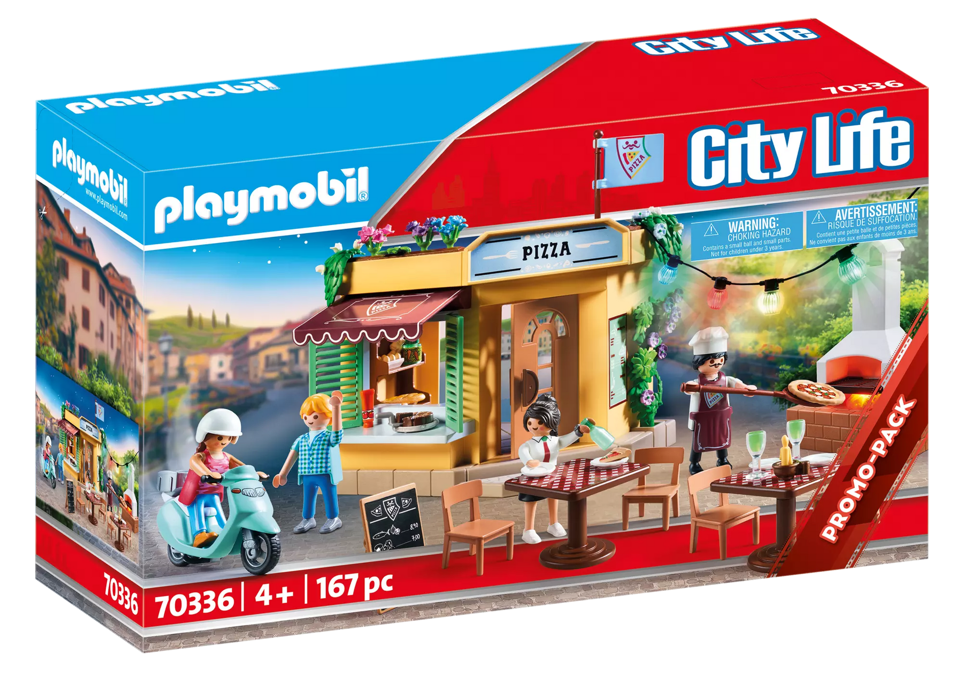 Playmobil 70336 City Life Promo Pack Pizzeria mit Gartenrestaurant - plegobil