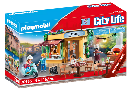 Playmobil 70336 City Life Promo Pack Pizzeria mit Gartenrestaurant - plegobil