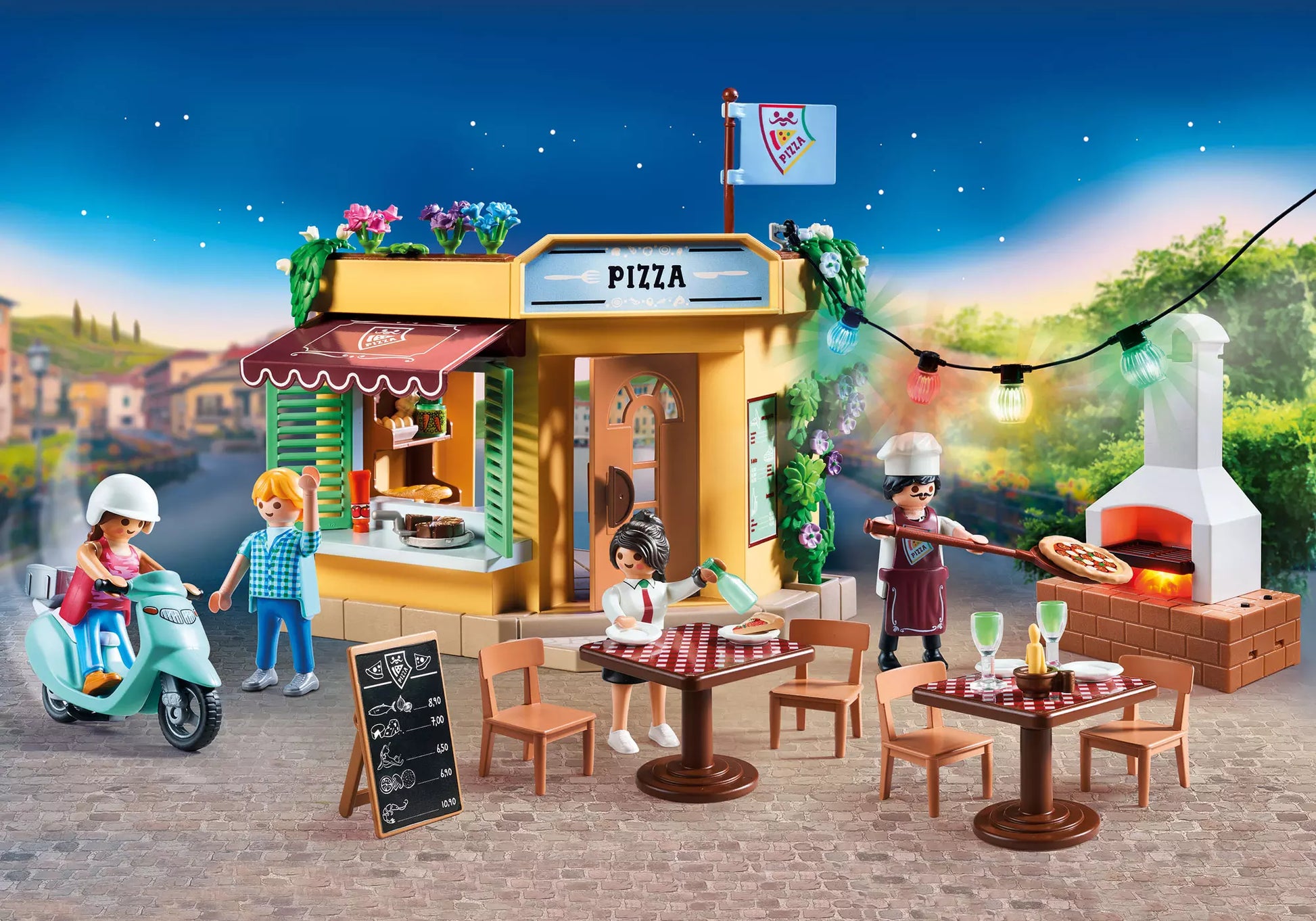 Playmobil 70336 City Life Promo Pack Pizzeria mit Gartenrestaurant - plegobil