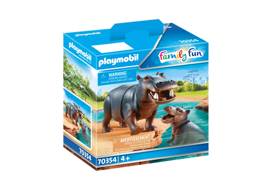 Playmobil 70354 Family Fun Flußpferd mit Baby - plegobil