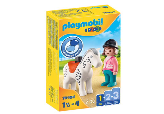 Playmobil 70404 1-2-3 Reiterin mit Pferd - plegobil