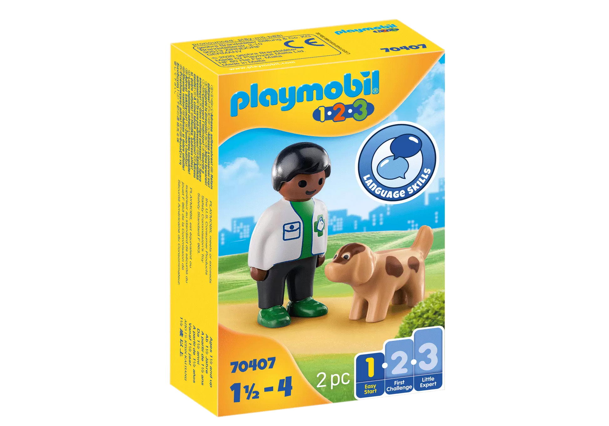 Playmobil 70407 1-2-3 Tierarzt mit Hund - plegobil
