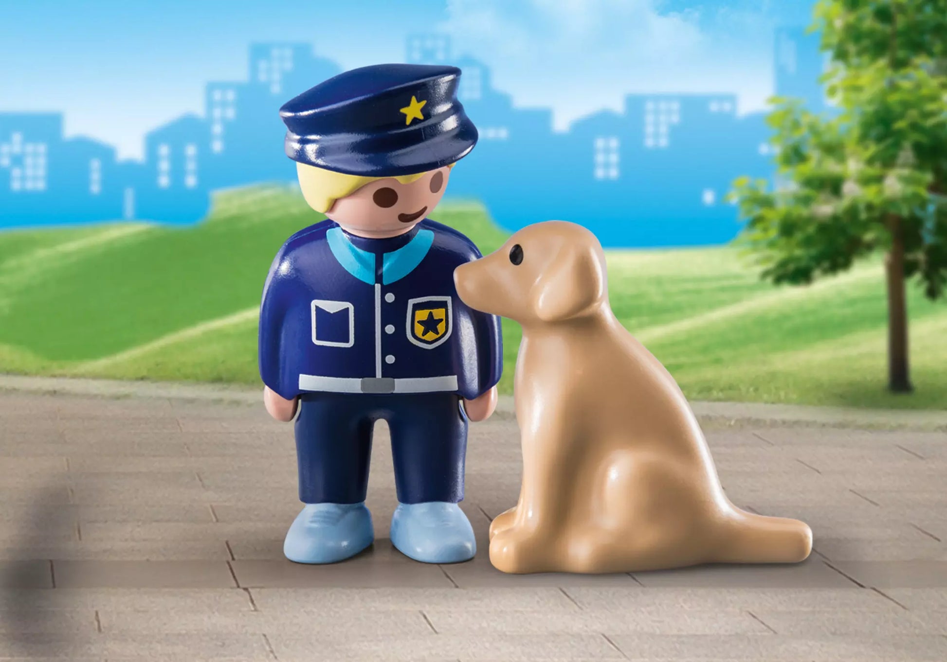 Playmobil 70408 1-2-3 Polizist mit Hund - plegobil