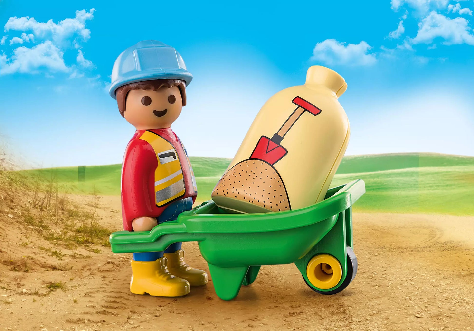 Playmobil 70409 1-2-3 Bauarbeiter mit Schubkarre - plegobil