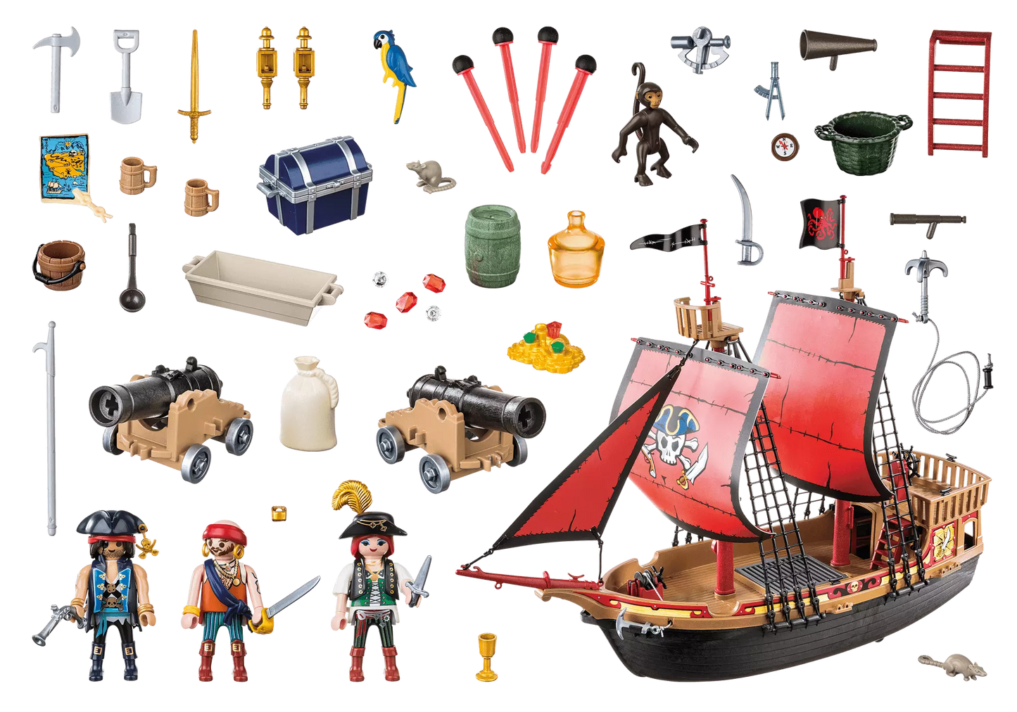 Playmobil 70411 Pirates Totenkopf-Kampfschiff - plegobil