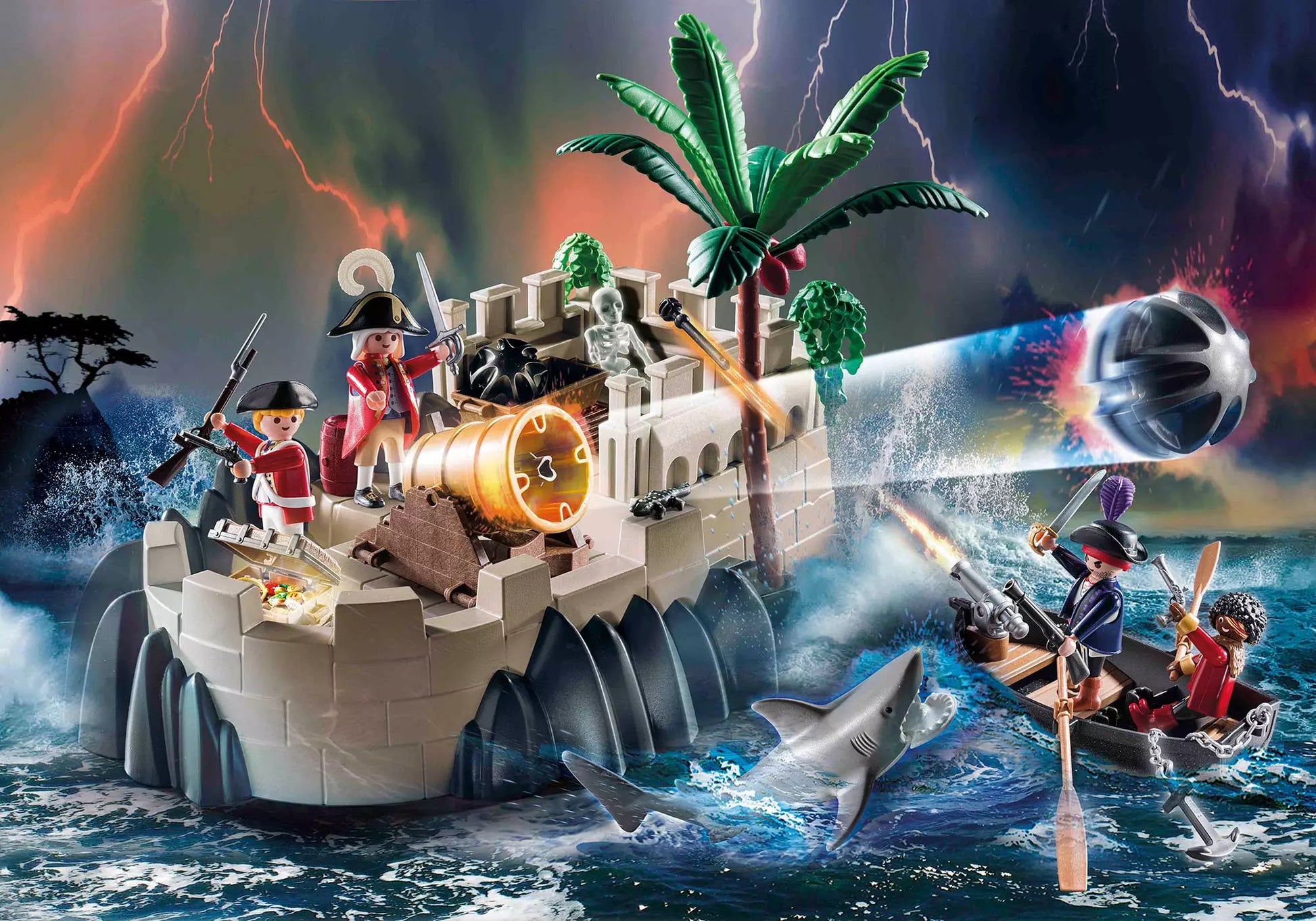 Playmobil 70413 Pirates Rotrockbastion - plegobil