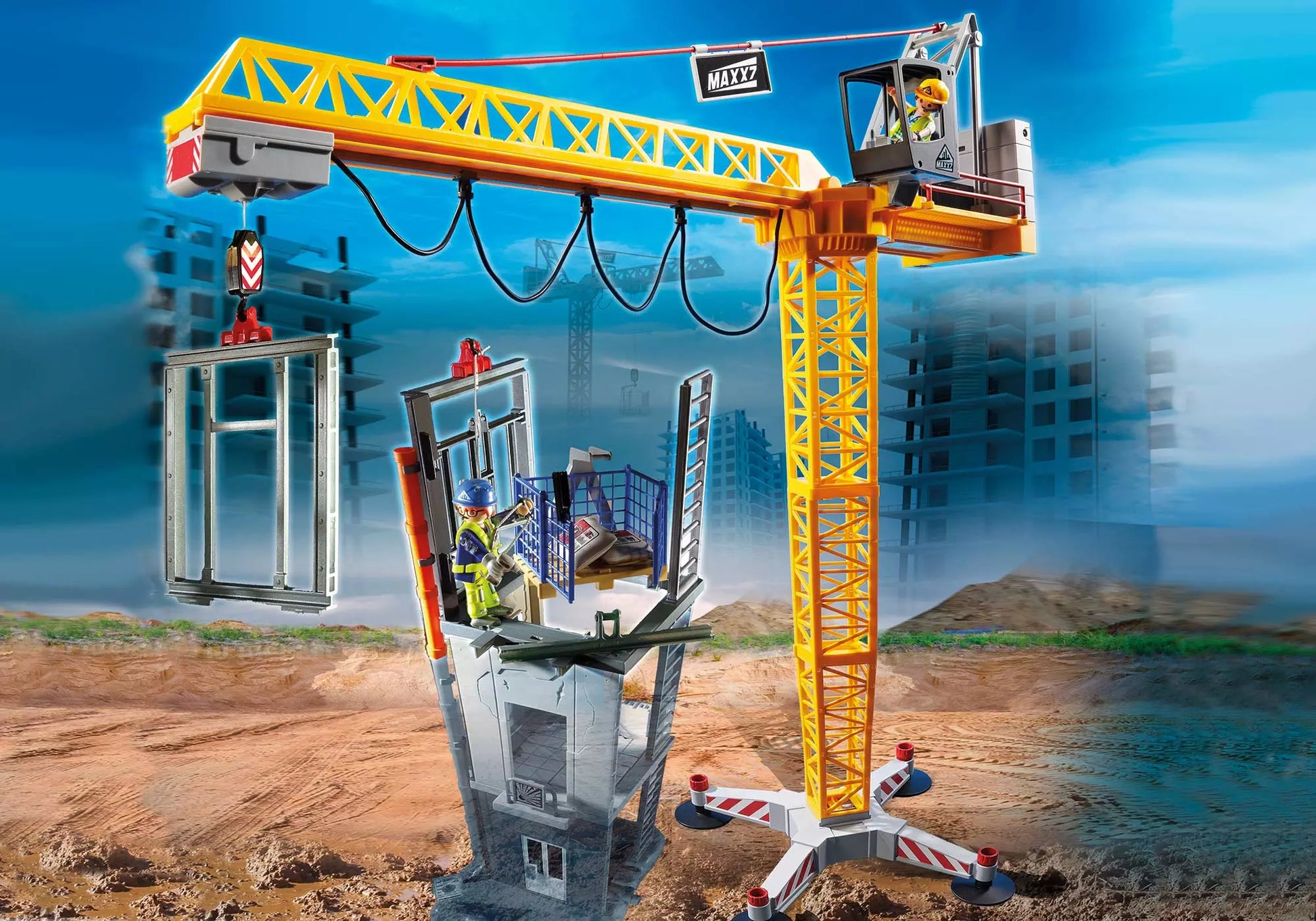 Playmobil 70441 City Action RC-Baukran mit Bauteil - plegobil