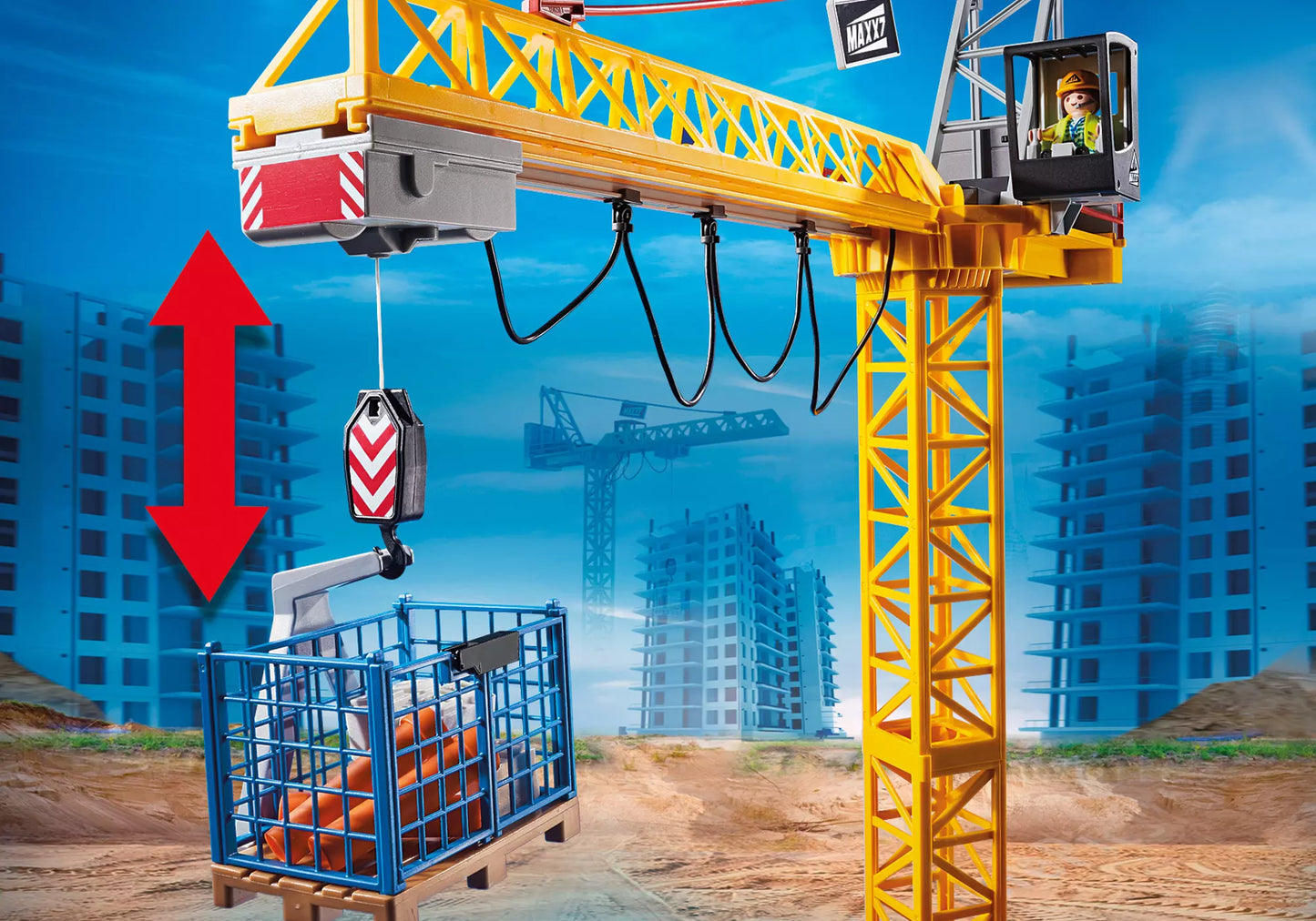 Playmobil 70441 City Action RC-Baukran mit Bauteil - plegobil