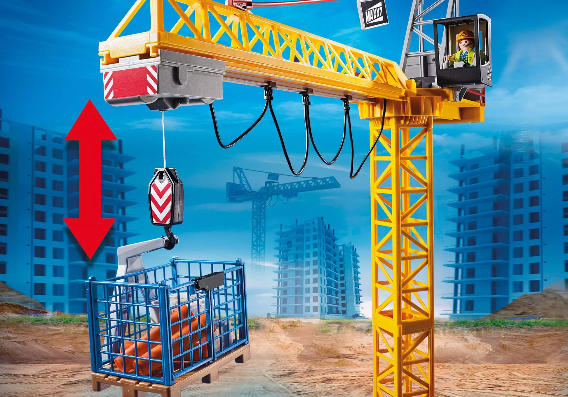 Playmobil 70441 City Action RC-Baukran mit Bauteil - plegobil
