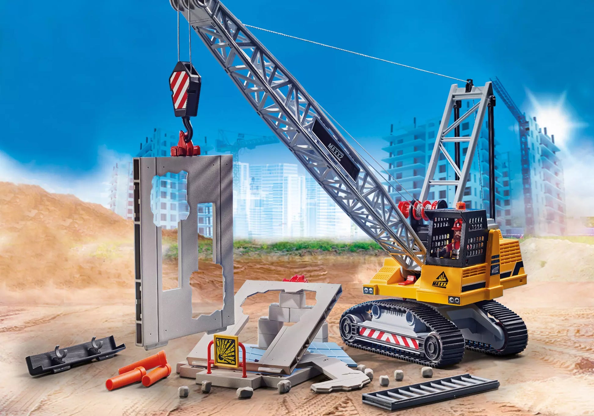 Playmobil 70442 City Action Seilbagger mit Bauteil - plegobil