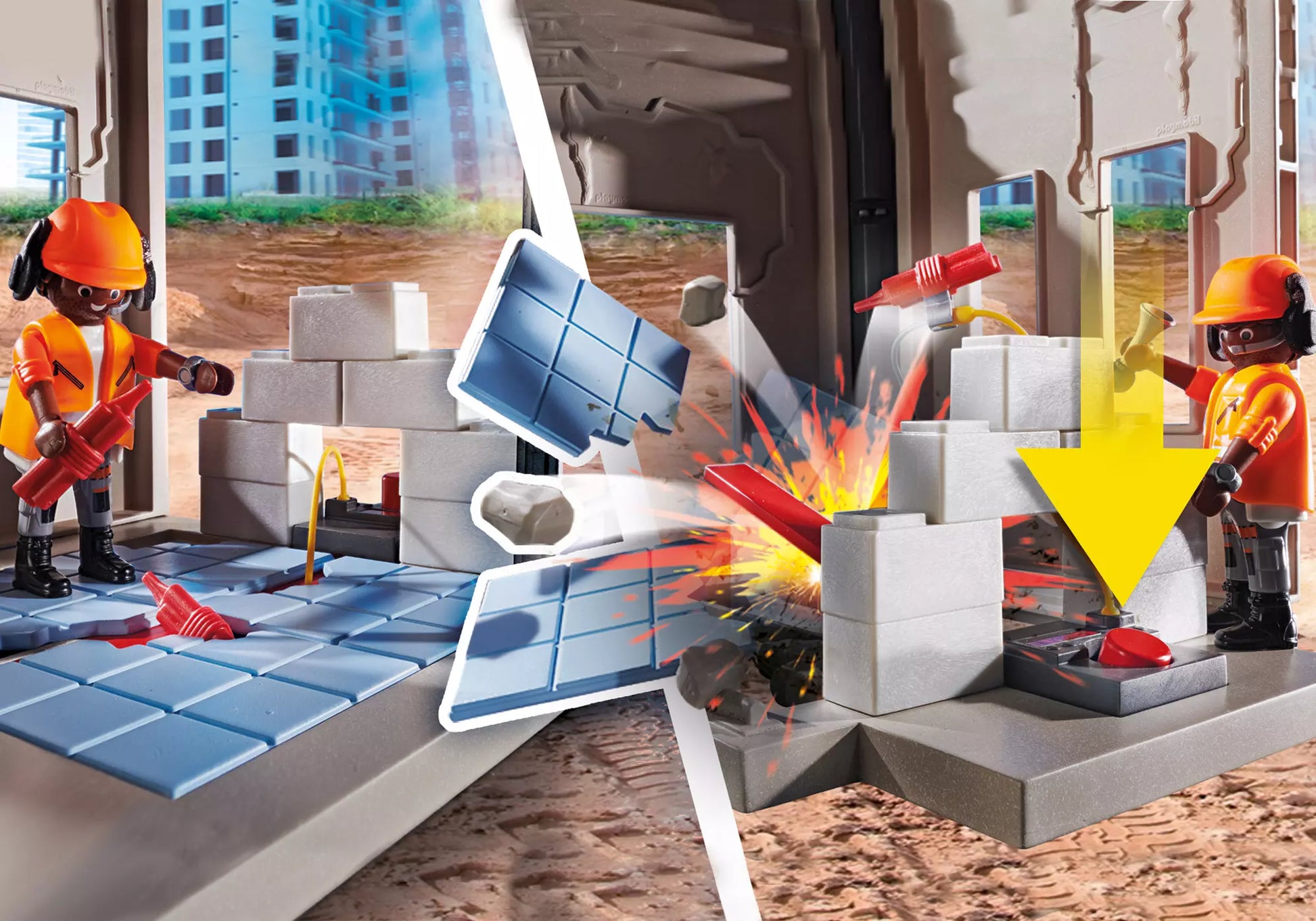 Playmobil 70442 City Action Seilbagger mit Bauteil - plegobil