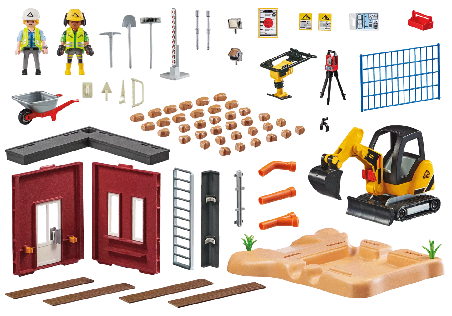 Playmobil 70443 City Action Minibagger mit Bauteil - plegobil