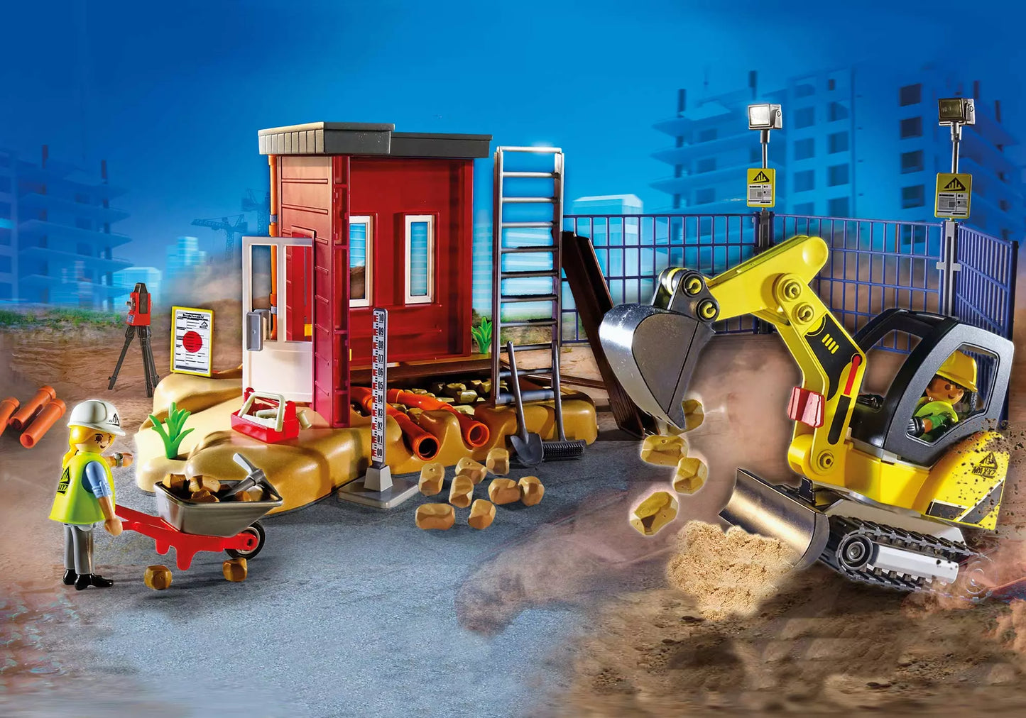 Playmobil 70443 City Action Minibagger mit Bauteil - plegobil