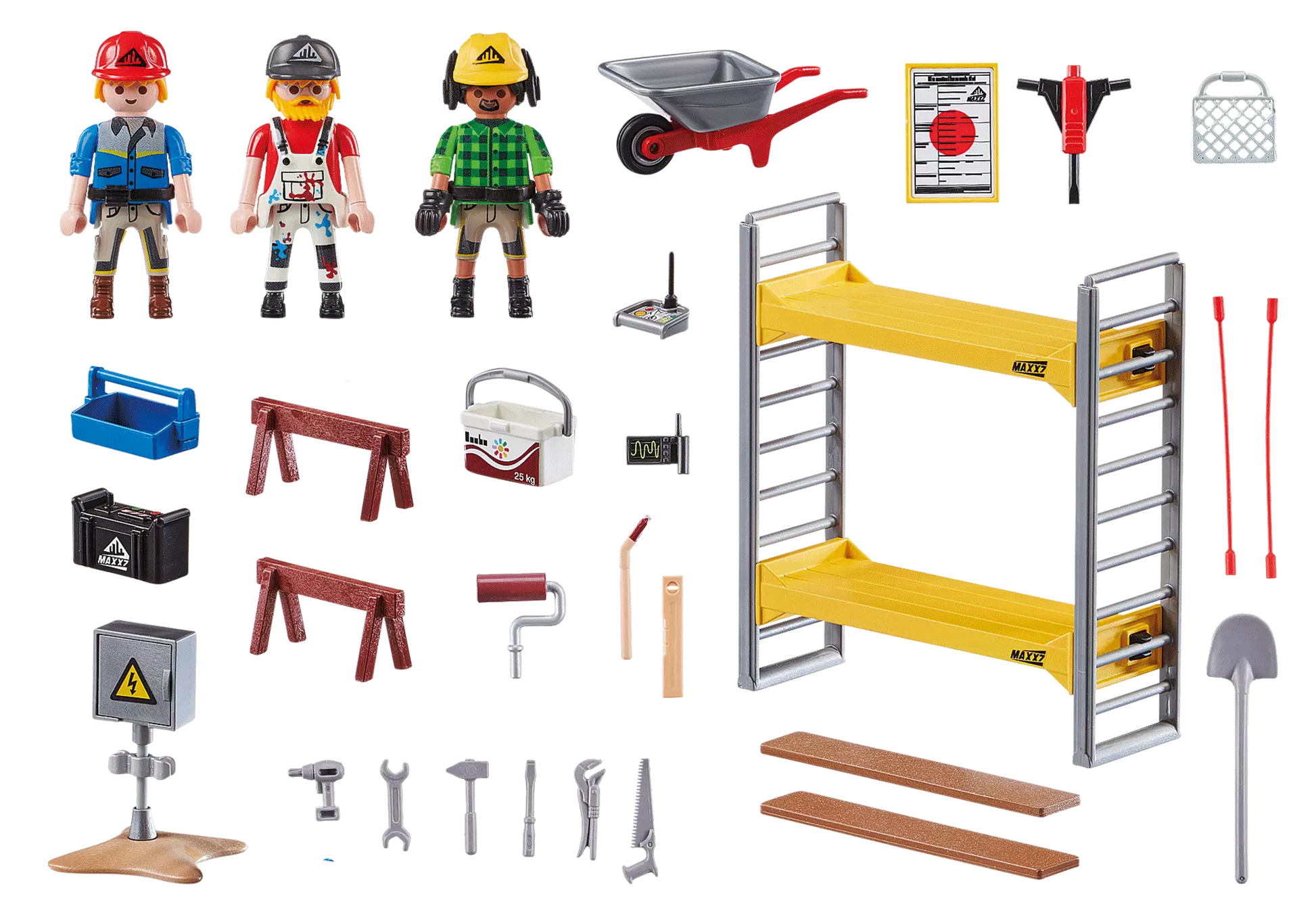 Playmobil 70446 City Action Baugerüst mit Handwerkern - plegobil