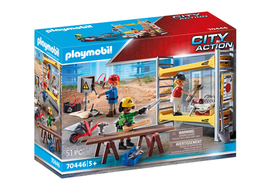 Playmobil 70446 City Action Baugerüst mit Handwerkern - plegobil