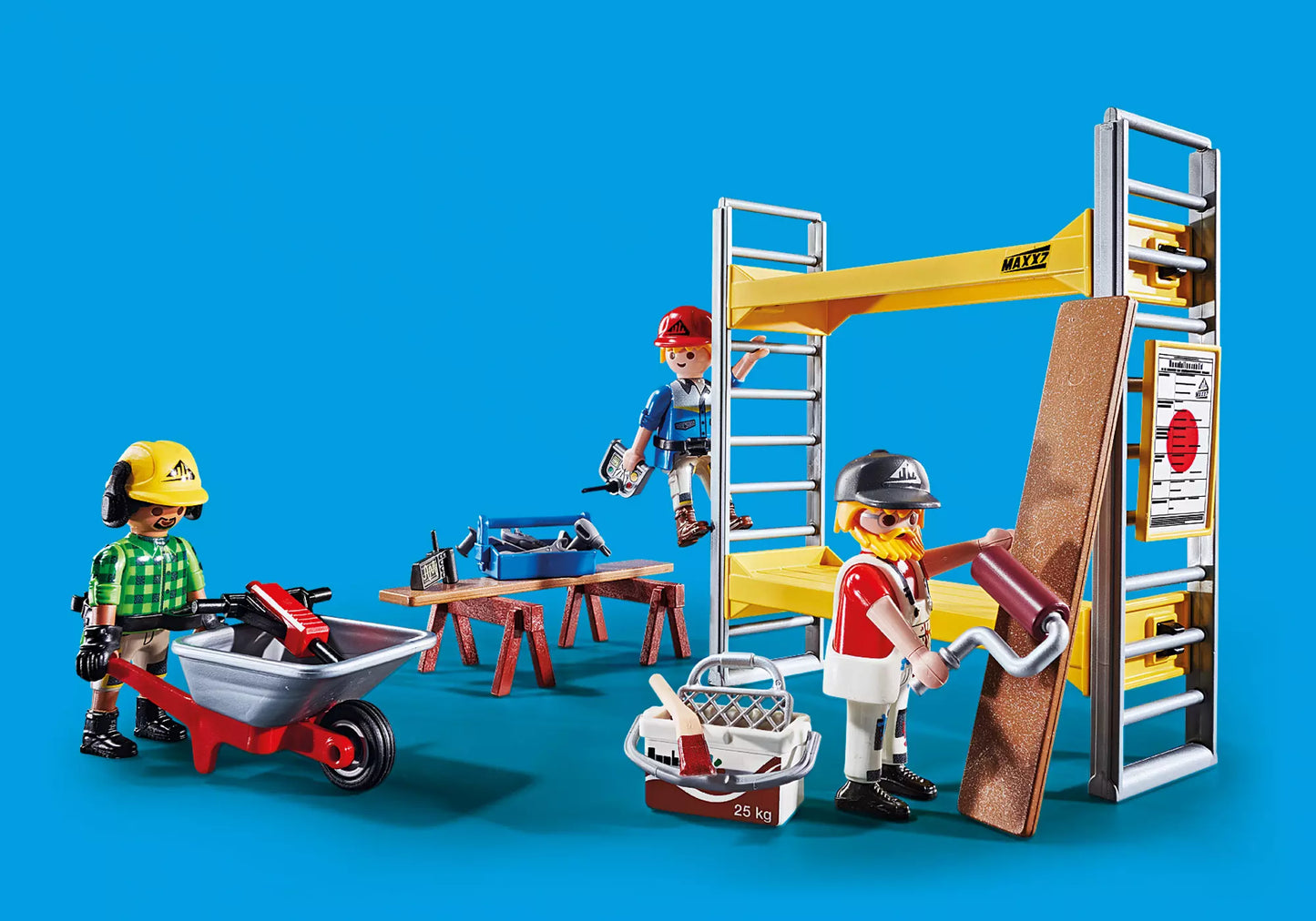 Playmobil 70446 City Action Baugerüst mit Handwerkern - plegobil