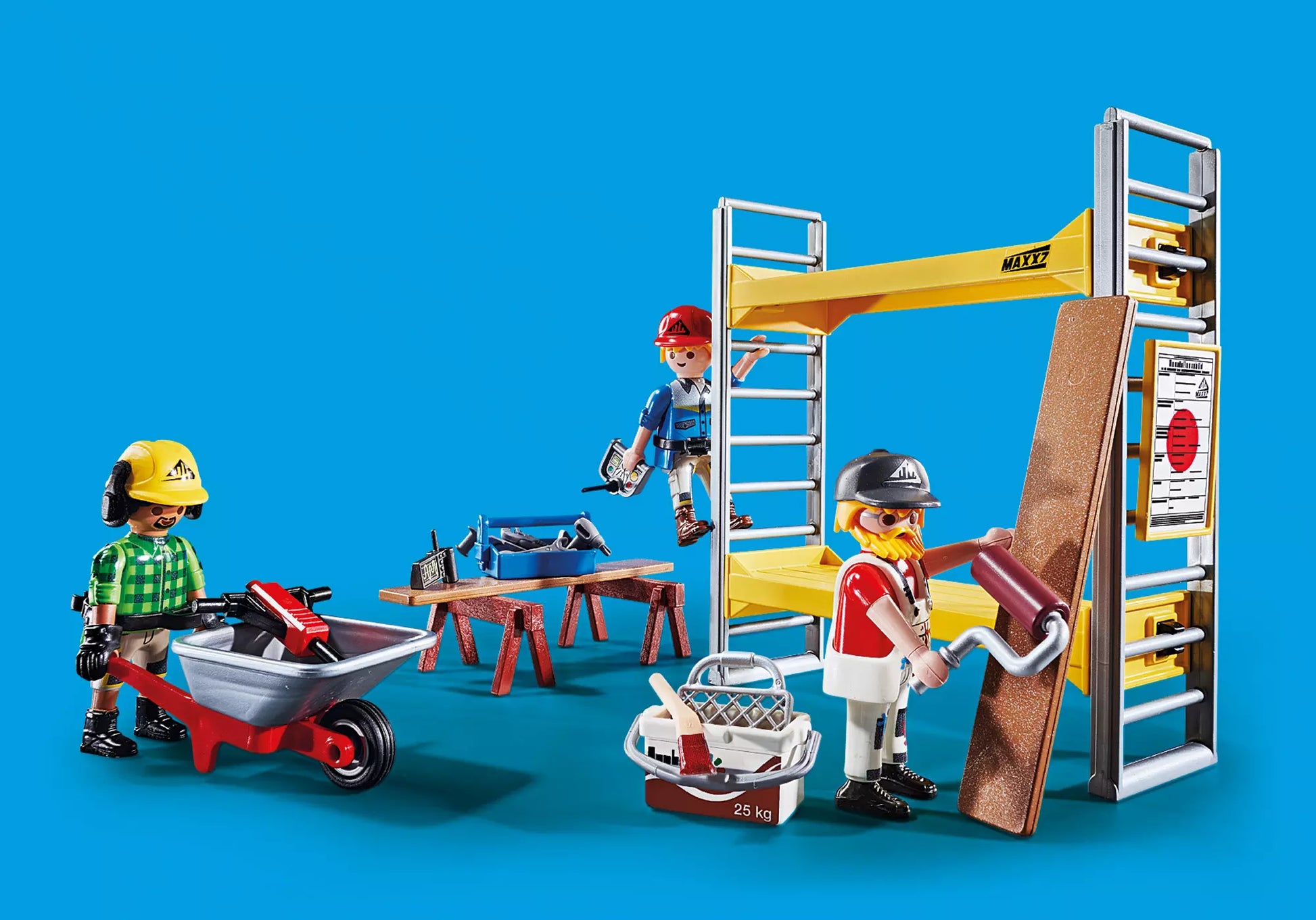 Playmobil 70446 City Action Baugerüst mit Handwerkern - plegobil