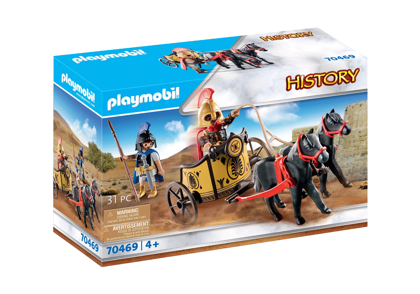 Playmobil 70469 History Achilles im Streitwagen mit Patroklos - plegobil