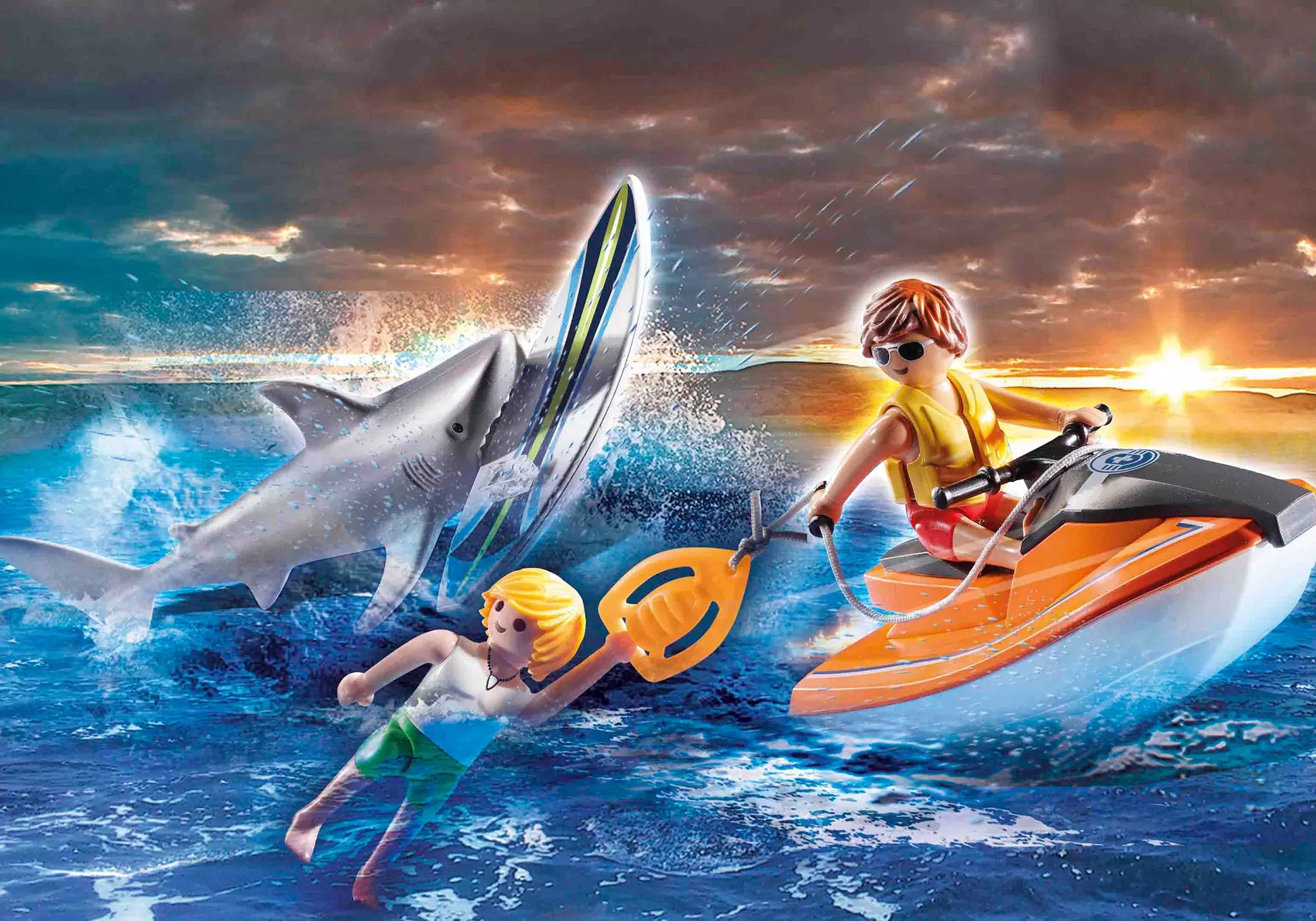 Playmobil 70489 Rescue Action Shark Attack Rescue - plegobil