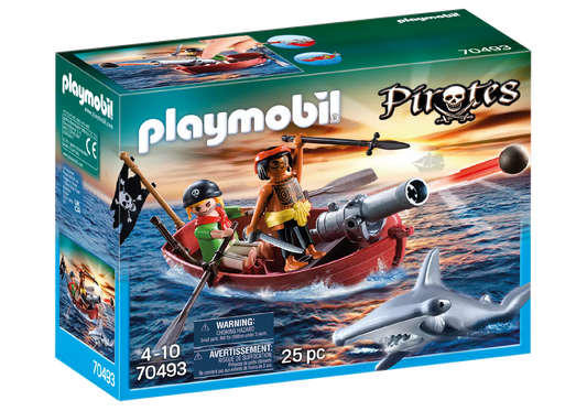 Playmobil 70493 Pirates Piraten-Ruderboot mit Hammerhai - plegobil