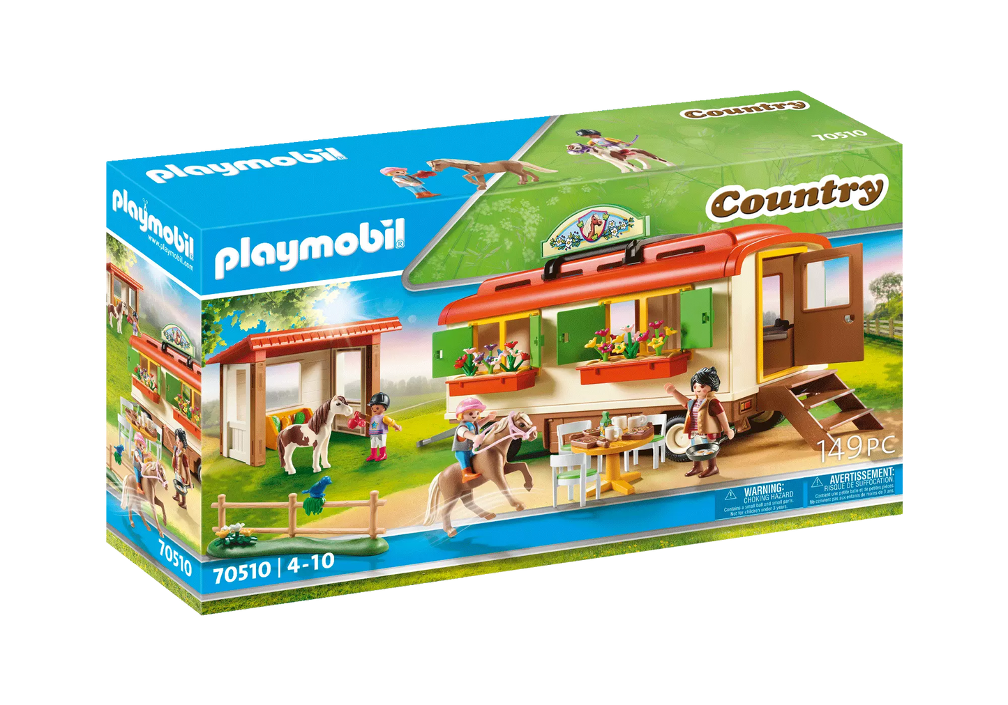 Playmobil 70510 Country Ponycamp-Übernachtungswagen - plegobil