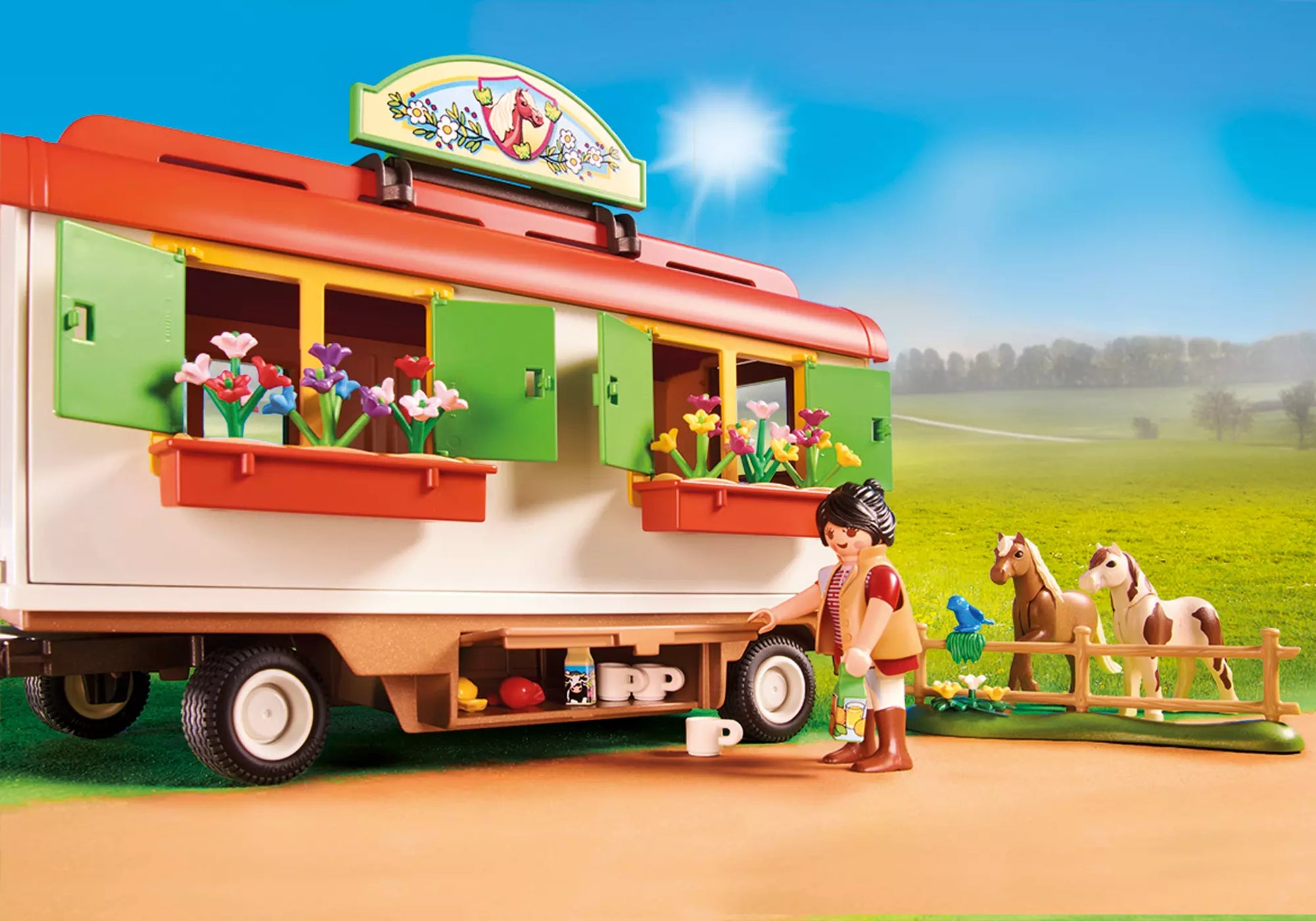 Playmobil 70510 Country Ponycamp-Übernachtungswagen - plegobil