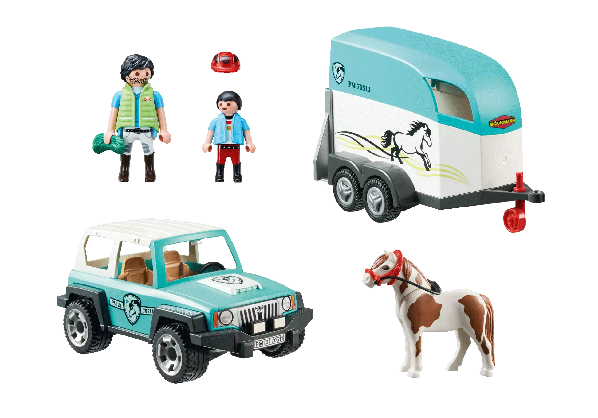 Playmobil 70511 Country PKW mit Ponyanhänger - plegobil