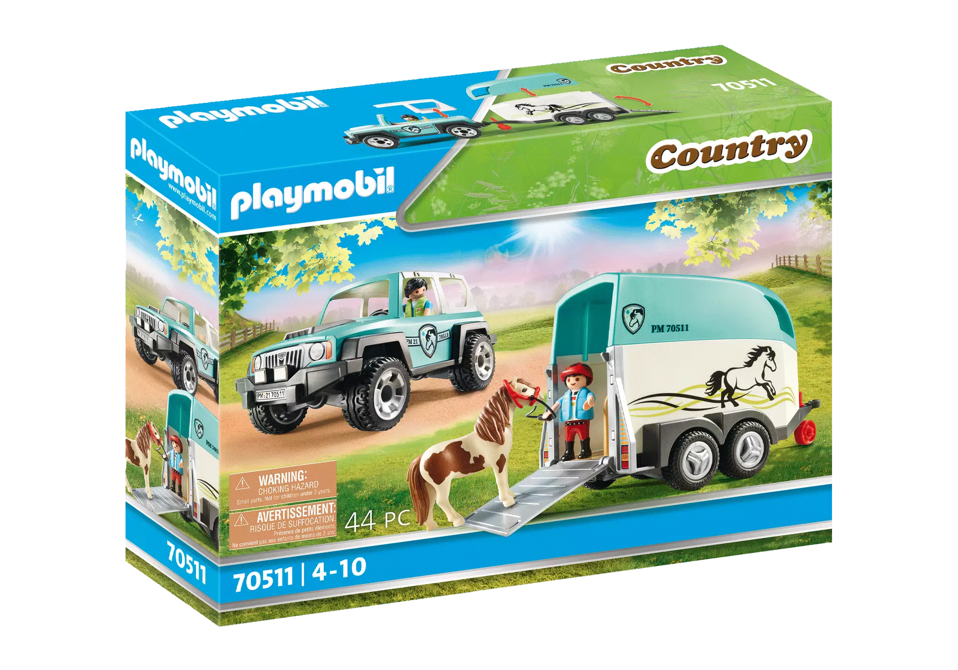 Playmobil 70511 Country PKW mit Ponyanhänger - plegobil