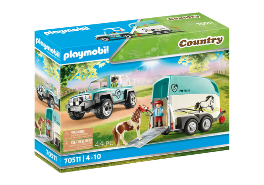 Playmobil 70511 Country PKW mit Ponyanhänger - plegobil