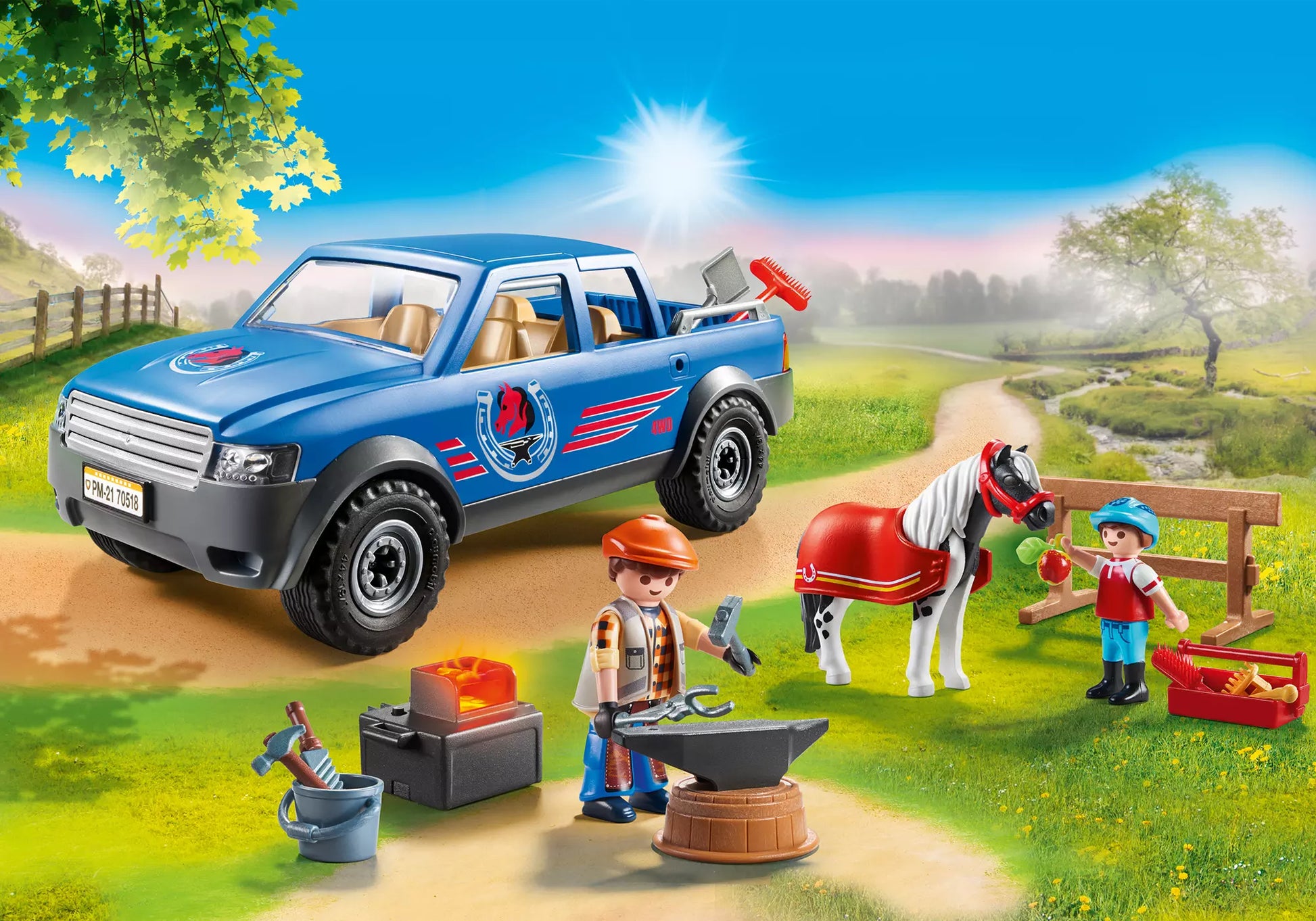 Playmobil 70518 Country Mobiler Hufschmied - plegobil