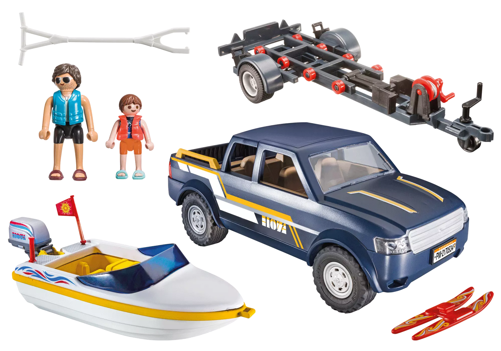 Playmobil 70534 Family Fun Pick-Up mit Speedboat - plegobil
