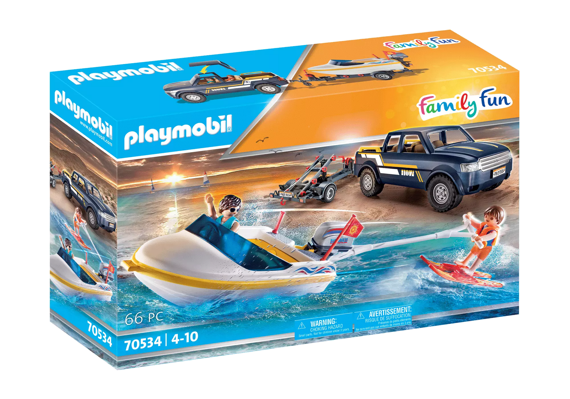 Playmobil 70534 Family Fun Pick-Up mit Speedboat - plegobil