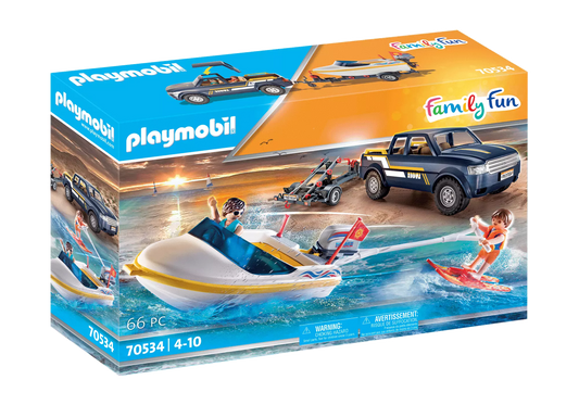 Playmobil 70534 Family Fun Pick-Up mit Speedboat - plegobil