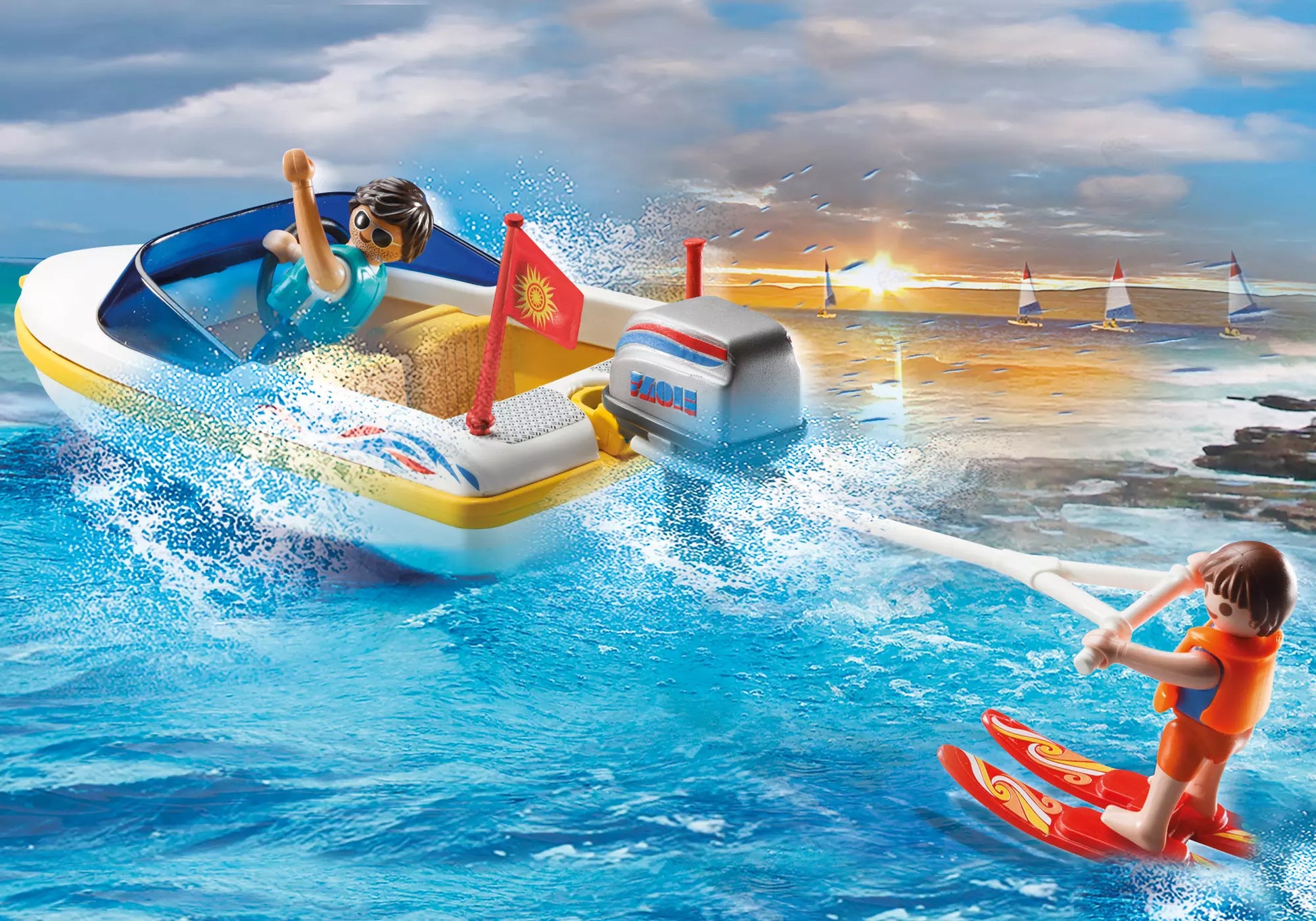 Playmobil 70534 Family Fun Pick-Up mit Speedboat - plegobil