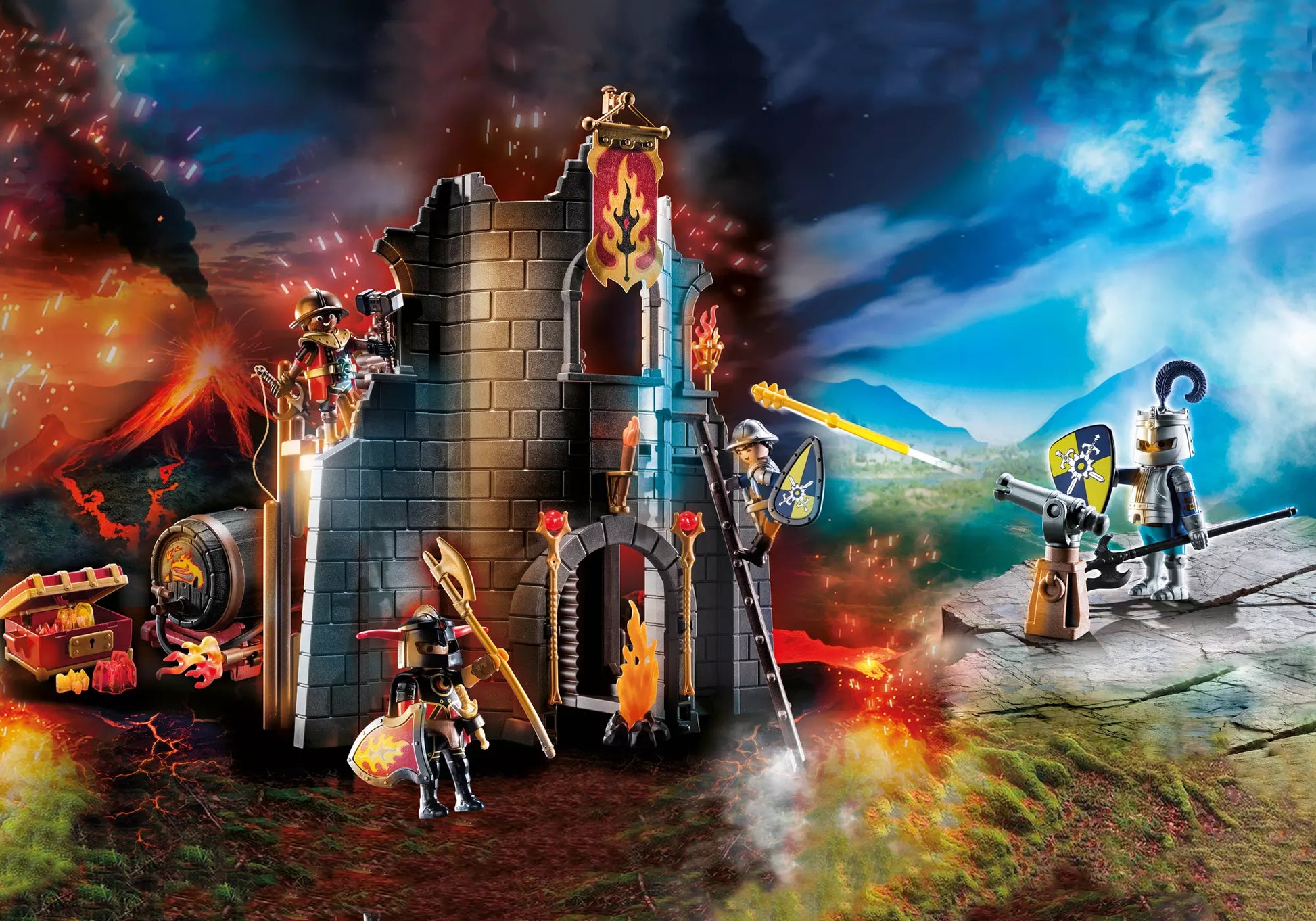 Playmobil 70539 Novelmore Burnham Raiders Feuerruine - plegobil