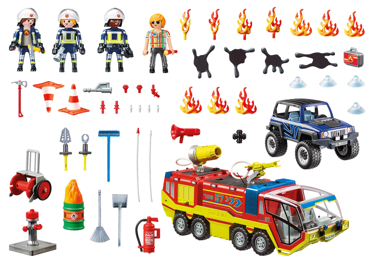 Playmobil 70557 City Action Promo Pack Feuerwehreinsatz mit Löschfahrzeug - plegobil