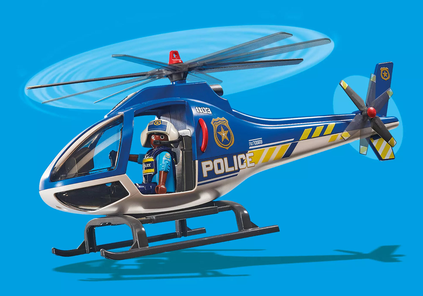 Playmobil 70569 City Action Polizei-Hubschrauber: Fallschirm-Verfolgung - plegobil
