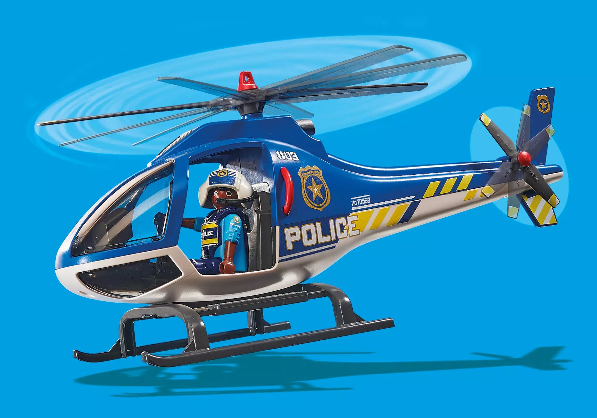 Playmobil 70569 City Action Polizei-Hubschrauber: Fallschirm-Verfolgung - plegobil