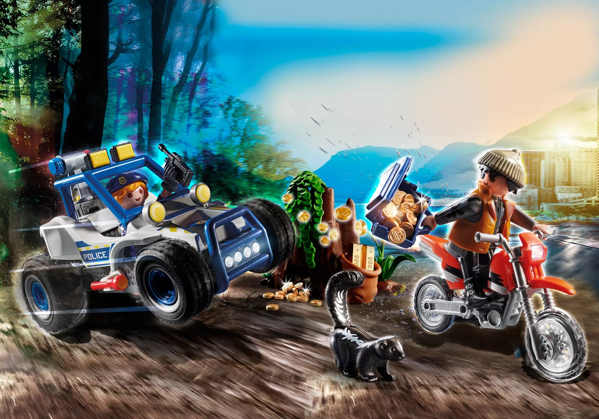 Playmobil 70570 City Action Polizei-Geländewagen: Verfolgung des Schatzräubers - plegobil
