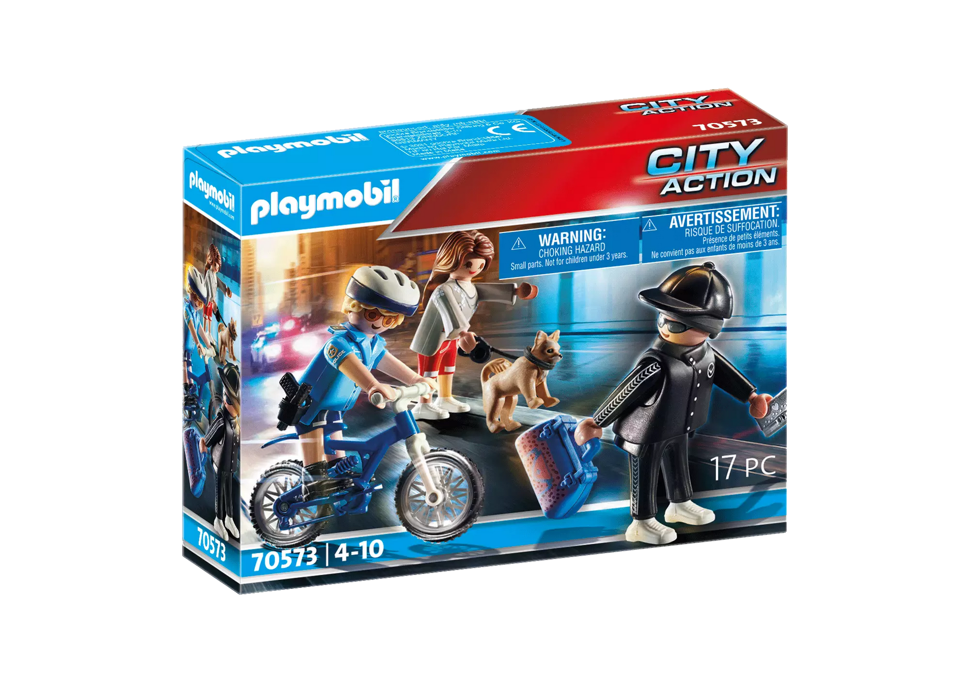 Playmobil 70573 City Action Polizei-Fahrrad: Verfolgung des Taschendiebs - plegobil