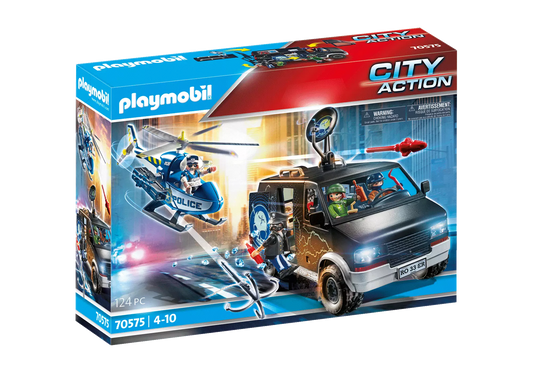 Playmobil 70575 City Action Polizei-Helikopter: Verfolgung des Fluchtfahrzeugs - plegobil