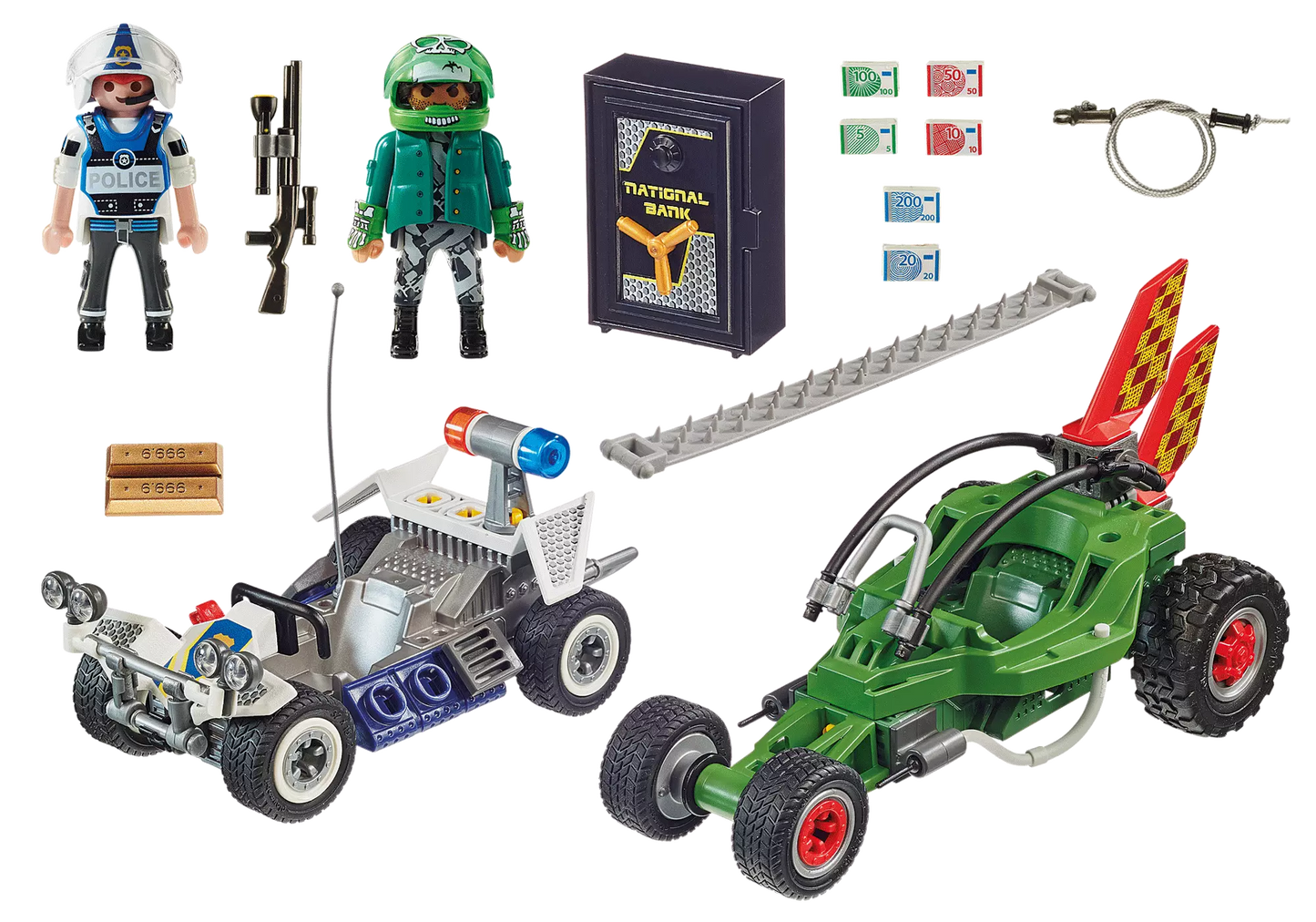 Playmobil 70577 City Action Polizei-Kart: Verfolgung des Tresorräubers - plegobil