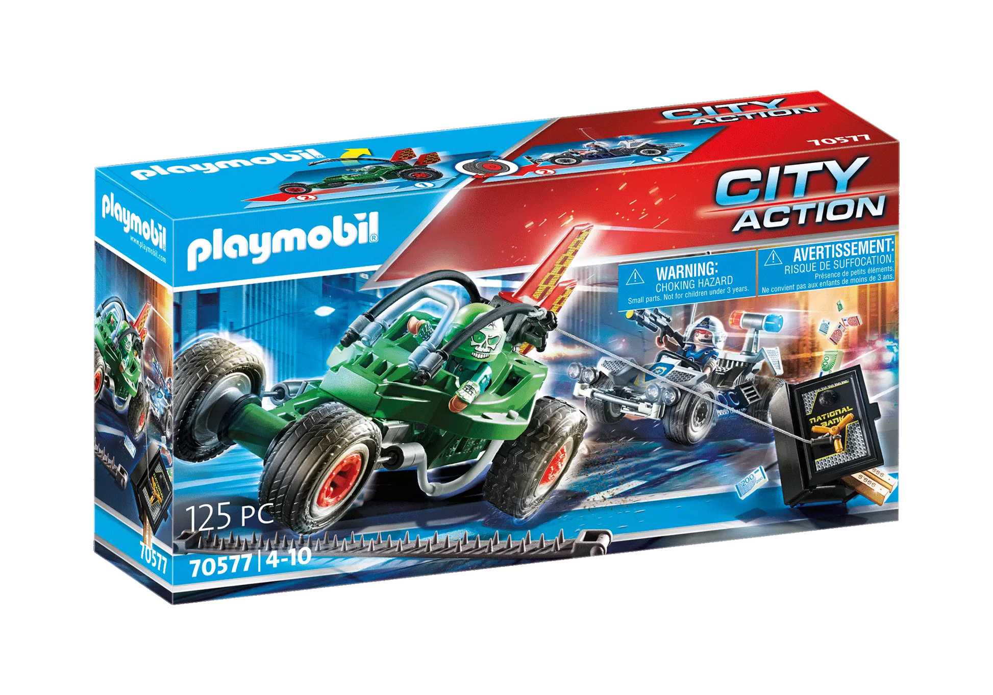 Playmobil 70577 City Action Polizei-Kart: Verfolgung des Tresorräubers - plegobil