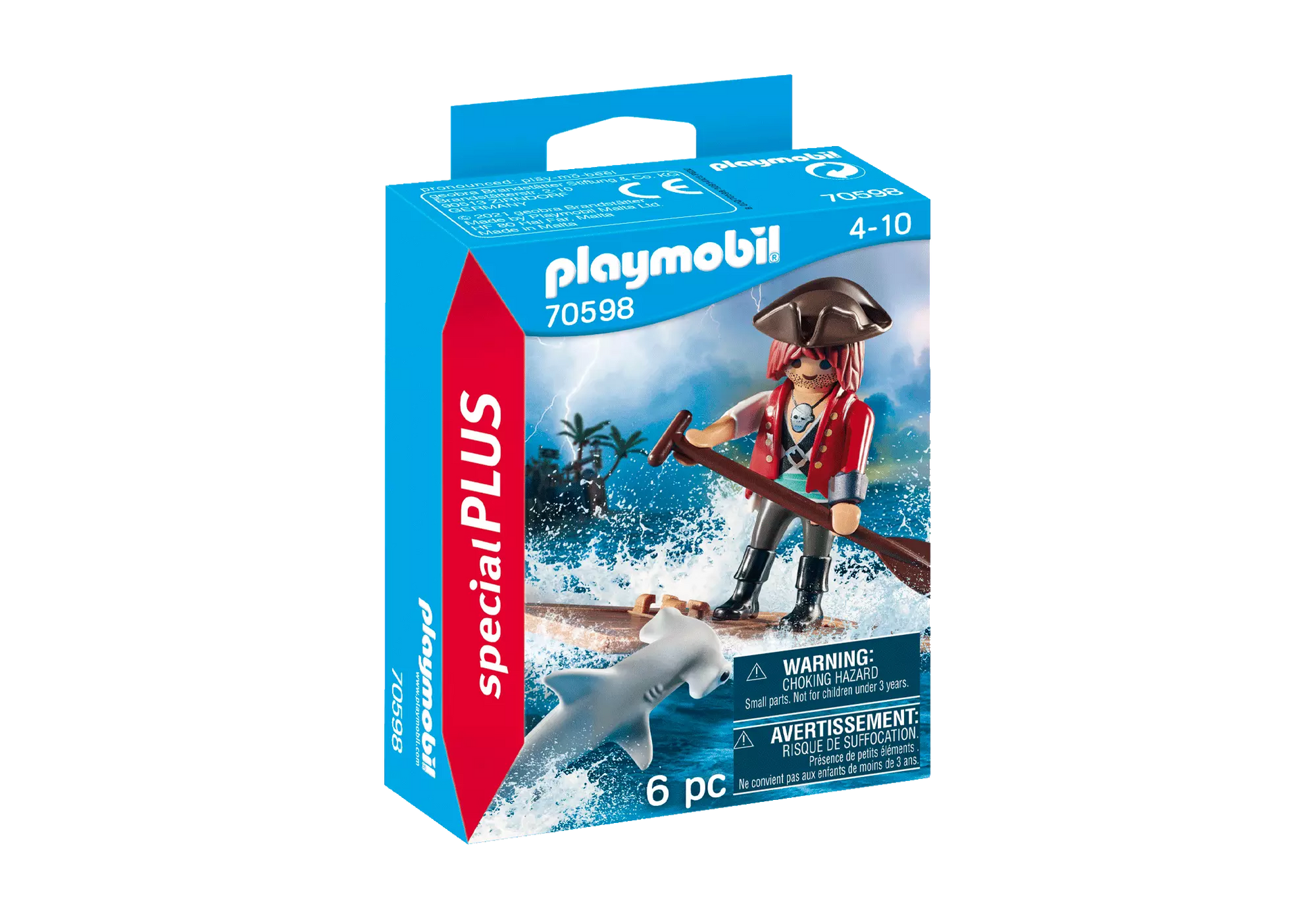 Playmobil 70598 Special Plus Pirat mit Floß und Hammerhai - plegobil
