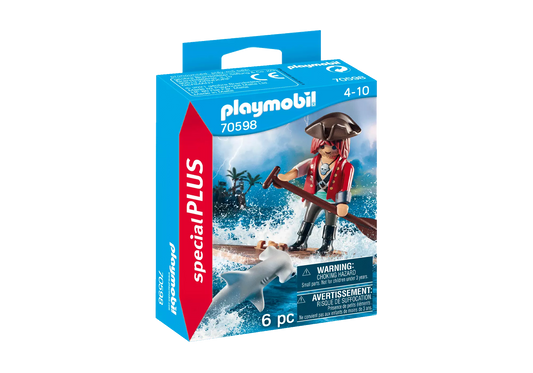 Playmobil 70598 Special Plus Pirat mit Floß und Hammerhai - plegobil