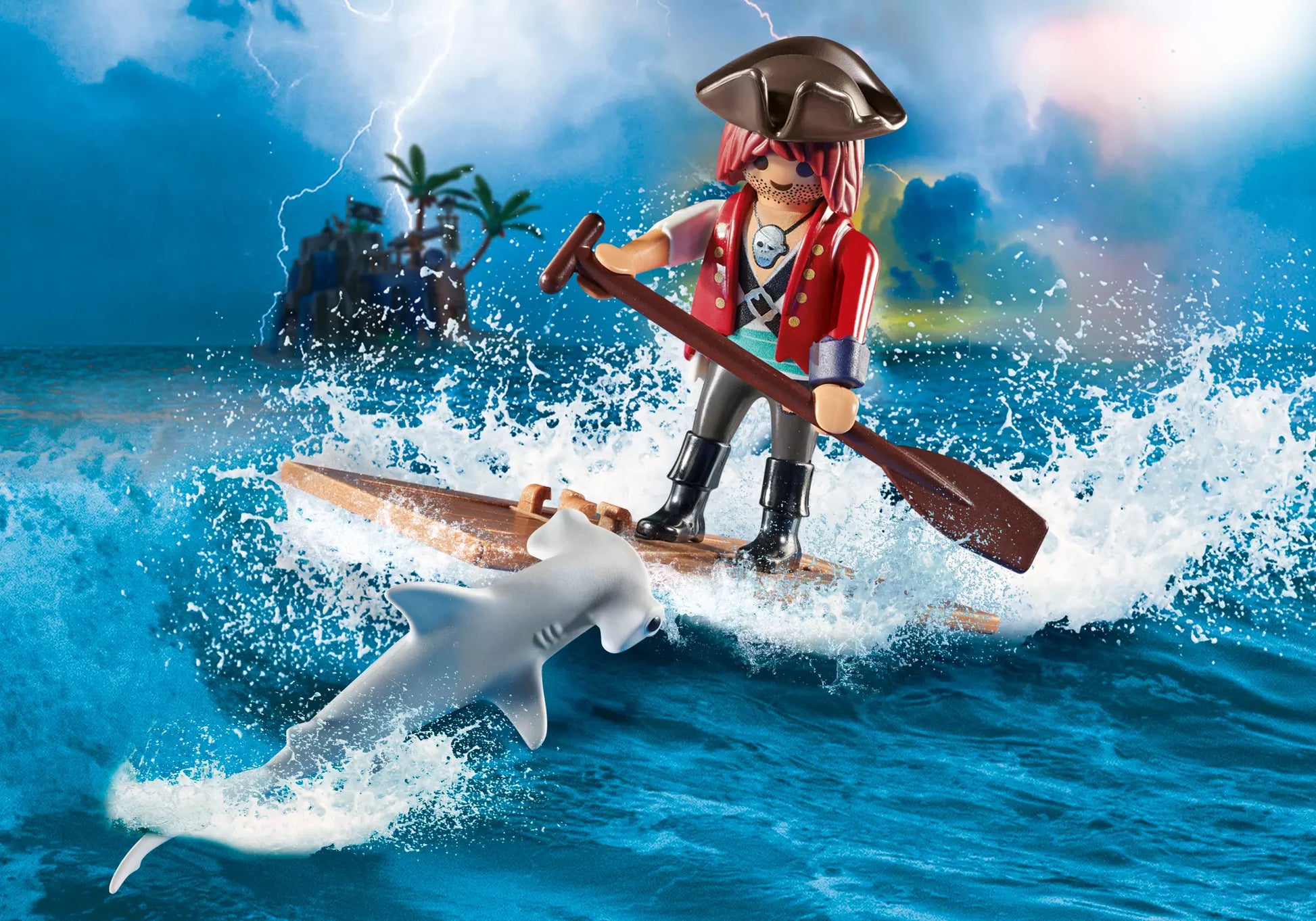 Playmobil 70598 Special Plus Pirat mit Floß und Hammerhai - plegobil
