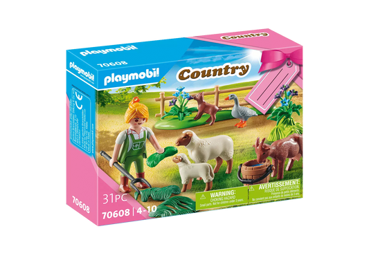 Playmobil 70608 Country Geschenkset Bäuerin mit Weidetieren - plegobil