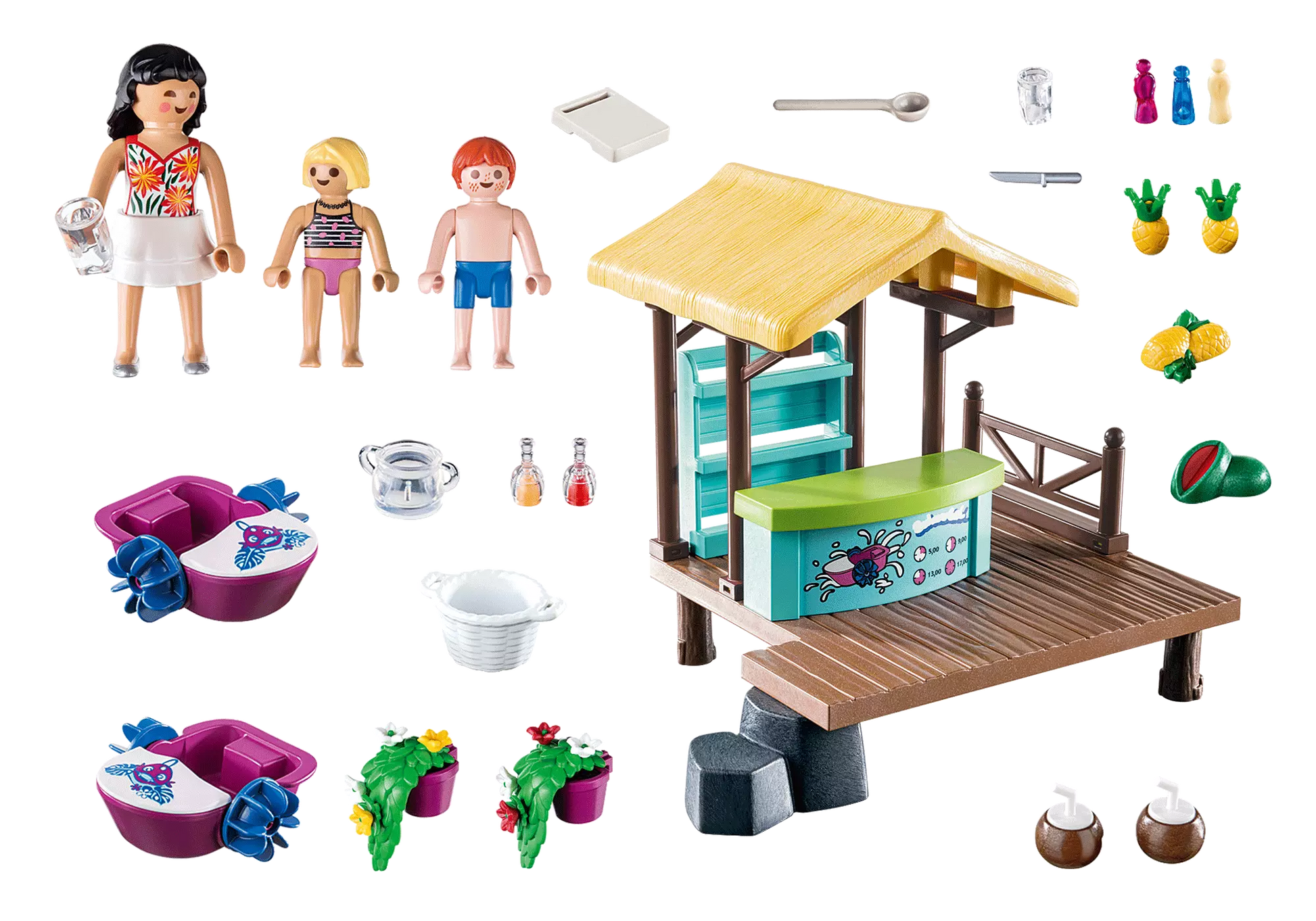 Playmobil 70612 Family Fun Paddelboot-Verleih mit Saftbar - plegobil