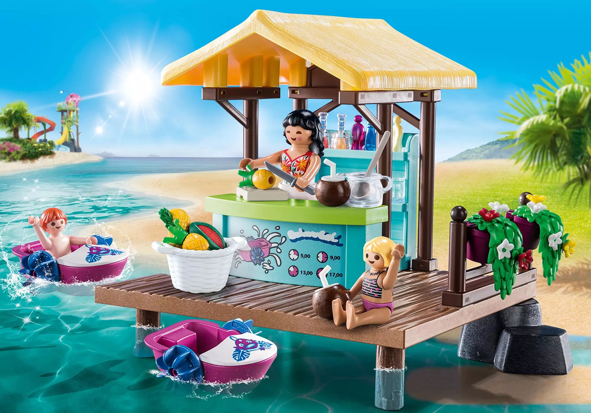 Playmobil 70612 Family Fun Paddelboot-Verleih mit Saftbar - plegobil