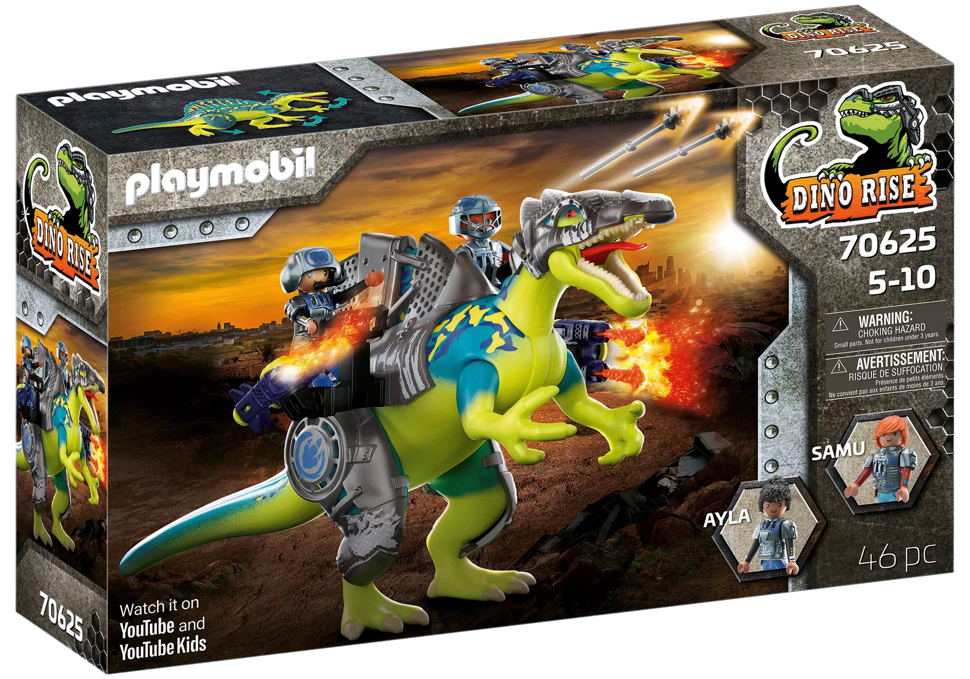 Playmobil 70625 Dino Rise Spinosaurus: Doppelte Verteidigungs-Power - plegobil